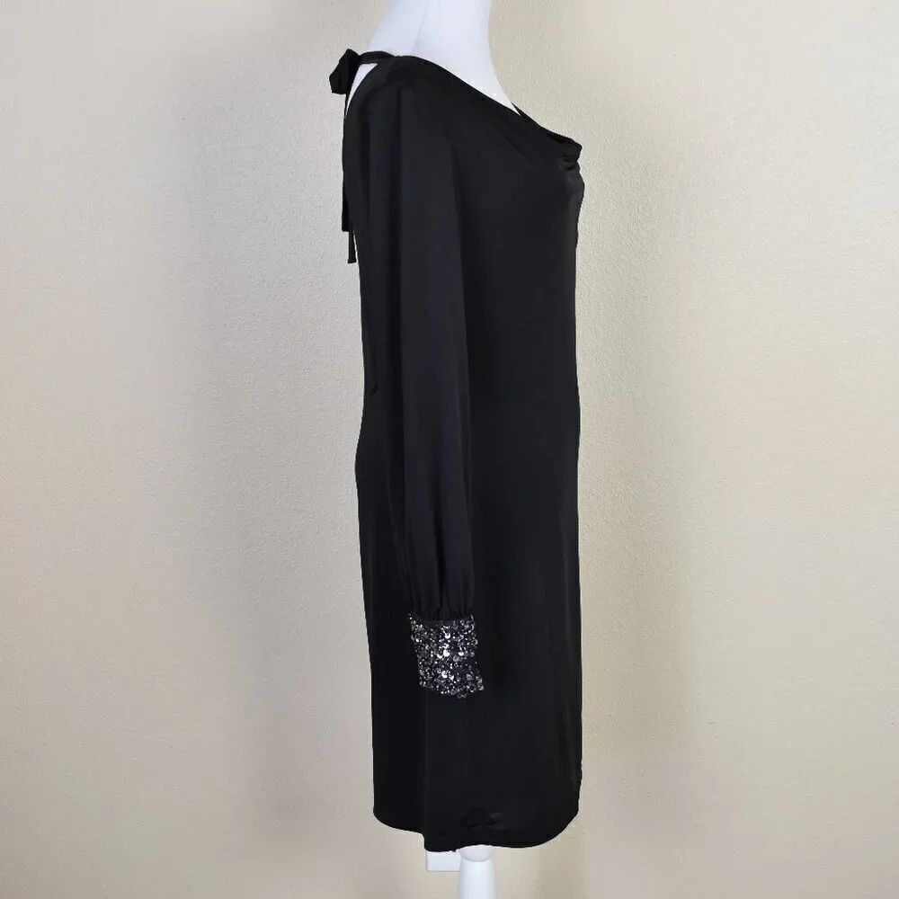 Calvin Klein Formal Sequin Cuff Draped Dress - 8 - Picture 6 of 8
